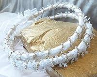 Algopix Similar Product 9 - Stefana wedding ivory ribbon white