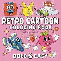 Algopix Similar Product 13 - Retro Cartoon Coloring Book Bold 