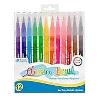 Algopix Similar Product 20 - BAZIC 12 Colors Classico Brush Markers