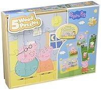 Algopix Similar Product 9 - Peppa Pig 5 Wood Puzzles in Wooden