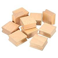 Algopix Similar Product 3 - PATIKIL 40x40mm Blank Wood Rubber Stamp