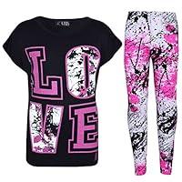 Algopix Similar Product 5 - Kids Girls Top Love T Shirt  Splash