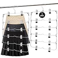 Algopix Similar Product 10 - Skirt Pants Hangers with Clips6Tier