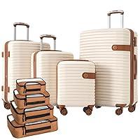 Algopix Similar Product 3 - 4Piece Luggage Set ABS Suitcase