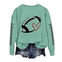 Algopix Similar Product 7 - Game Day Hooded Sweatshirt Women Heart