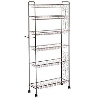 Algopix Similar Product 11 - Rolling Antique Wire Slim 6Shelf