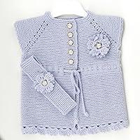 Algopix Similar Product 17 - Hand Knitting Baby Girl Sweater Set for