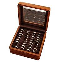 Algopix Similar Product 16 - Bescott Solid Wood Rings Jewelry Box