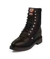 Algopix Similar Product 4 - Justin Mens Dbl Cmfrt Rnd Black Work