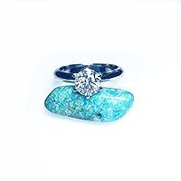 Algopix Similar Product 12 - 1Carat Moissanite Diamond Solitaire