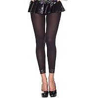 Algopix Similar Product 10 - Black Lace Ankle Leggings