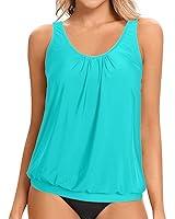 Algopix Similar Product 19 - Yonique Womens Blouson Tankini Top No