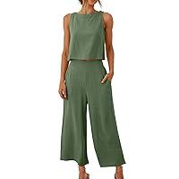 Algopix Similar Product 20 - Womens 2 Piece Outfits Casual Linen