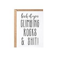 Algopix Similar Product 14 - Rock Climber Gift Card  Funny Rock