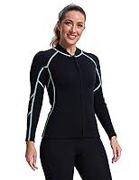 Algopix Similar Product 7 - Lemorecn Womens Wetsuit Top2mm Long