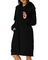 Algopix Similar Product 17 - Kidsform Women Causal Hoodie Maxi Dress