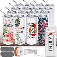 Algopix Similar Product 3 - Sublimation Tumblers bulk 20 OZ Skinny