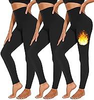 Algopix Similar Product 14 - 3 Pack Fleece Lined Leggings Women High