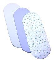 Algopix Similar Product 10 - Pack of 3 Fitted Cotton Moses Basket