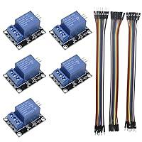 Algopix Similar Product 2 - KeeYees 5pcs 1 Channel 5V Relay Module