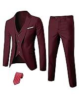 Algopix Similar Product 3 - MYS Mens Blazer Vest Pants Set One