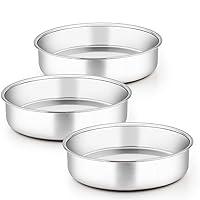 Algopix Similar Product 12 - TeamFar 9 Inch Cake Pan 3 Pcs Round