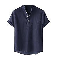 Algopix Similar Product 5 - Mens Casual Linen Polo Shirts Classic