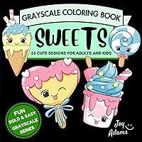 Algopix Similar Product 16 - Sweets Grayscale Coloring Book 55 Cute