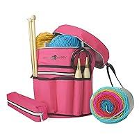 Algopix Similar Product 11 - Stitch Happy Knitting Bag Fuchsia 7