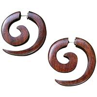 Algopix Similar Product 8 - Tribal Organic Wooden Earrings Fake