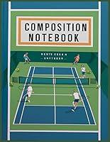 Algopix Similar Product 16 - Composition Notebook Tennis Wide Ruled