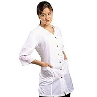 Algopix Similar Product 10 - JMT Beauty 34 Sleeve White Salon Smock