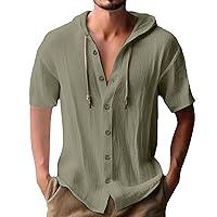 Algopix Similar Product 13 - AITEQY Cotton Linen Hoodies for Men