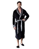 Algopix Similar Product 14 - Lotus Linen Mens Plush Robe Soft