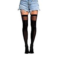 Algopix Similar Product 8 - Thigh High Socks Two Toned Over the