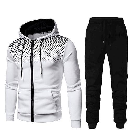 AMDBEL Sweatsuits for Men Long Sleeve 2 Piece Sweatsuits for Men Long  Sleeve Full Zip Hoodie