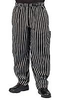 Algopix Similar Product 15 - KNG Chalk Stripe Baggy Cargo Chef Pants