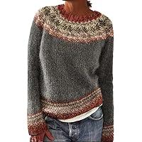 Algopix Similar Product 6 - Womens Knitted Fair Isle Print Retro