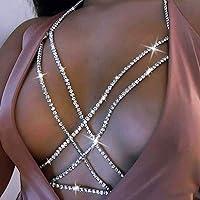 Algopix Similar Product 12 - Victray Crystal Body Chain Bikini Body