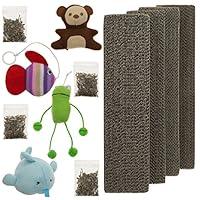 Algopix Similar Product 20 - 4 Master Paws Corrugated Cardboard Cat