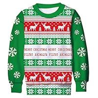 Algopix Similar Product 13 - Boys Green Sweatshirts Ugly Christmas