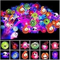 Algopix Similar Product 12 - UGoforst 50 Pcs Halloween LED Rings