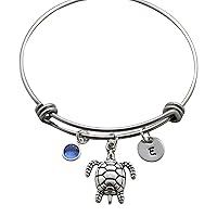 Algopix Similar Product 7 - Personalized Sea Turtle Bracelet  Sea