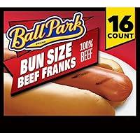 Algopix Similar Product 2 - Ball Park Bun Size Beef Franks, 16 Count