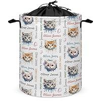 Algopix Similar Product 1 - Cat Personalized Baby Laundry Basket