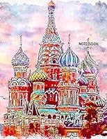 Algopix Similar Product 13 - Notebook Red Square Moscow Watercolor
