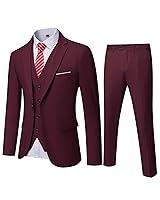 Algopix Similar Product 10 - MYS Mens Blazer Vest Pants Set One