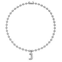 Algopix Similar Product 7 - TGOLM Dainty Puffy J Initial Necklace