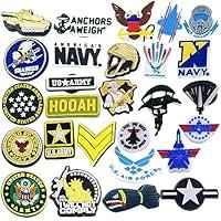 Algopix Similar Product 18 - 27PCS Army Shoe Charms Navy and Tanks