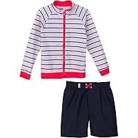 Algopix Similar Product 5 - SwimZip Boy Long Sleeve Rash Guard